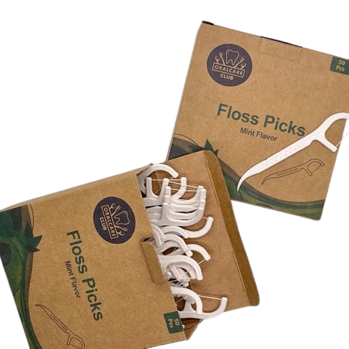 Biodegradable, corn starch, flossers. 50 per box (2-Pack)