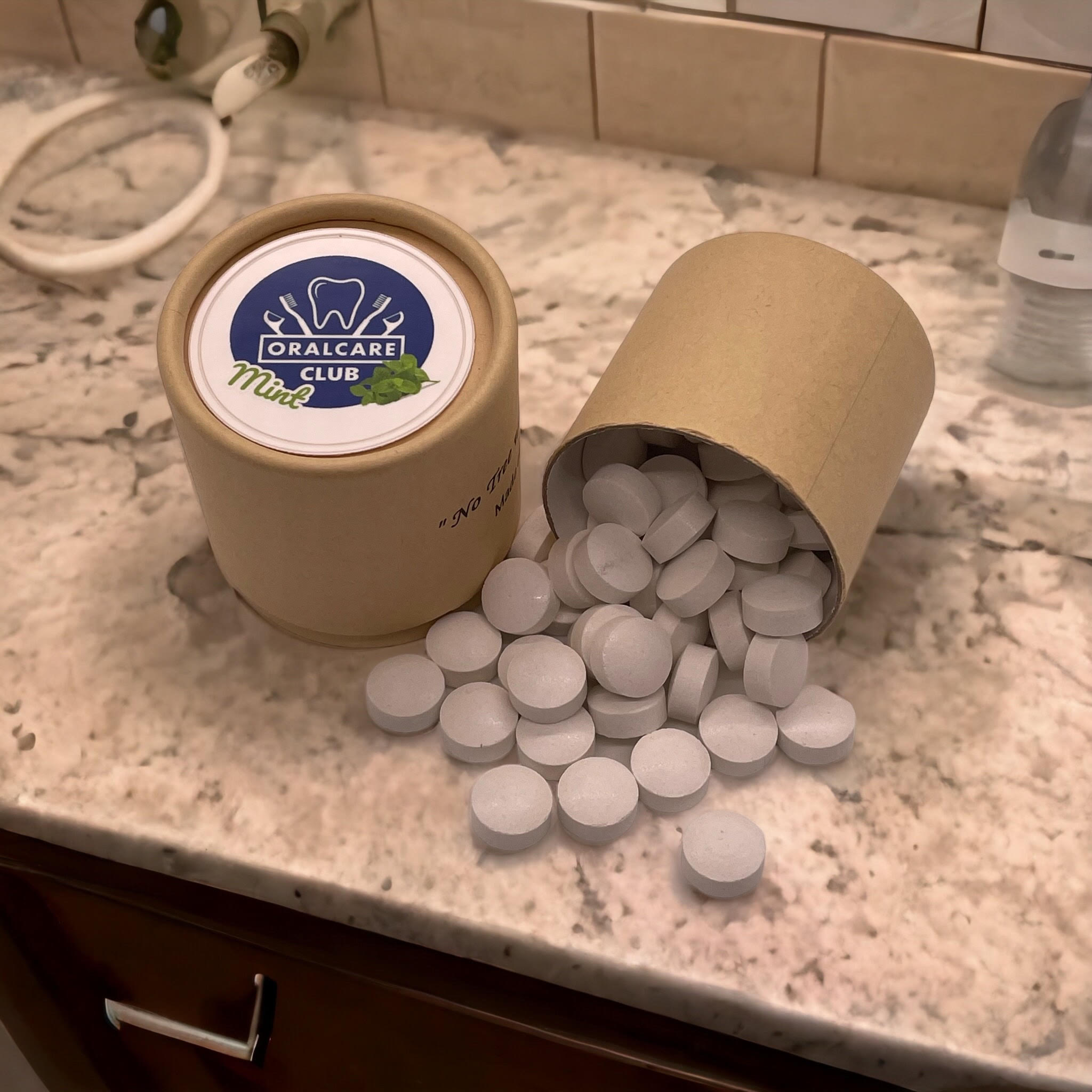 Mint Flavored, Toothpaste Tablets, In Compostable Canister (120 total tabs)