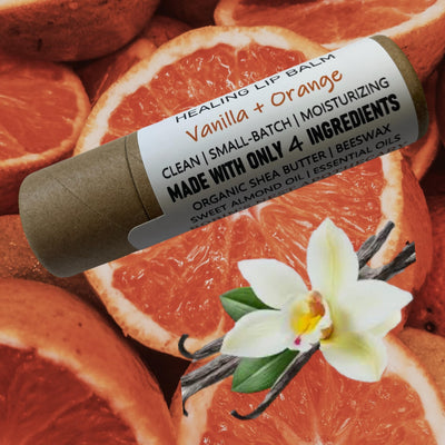 Orange and Vanilla, 2X, Lip Balm in Biodegradable Tube (2-Pack)