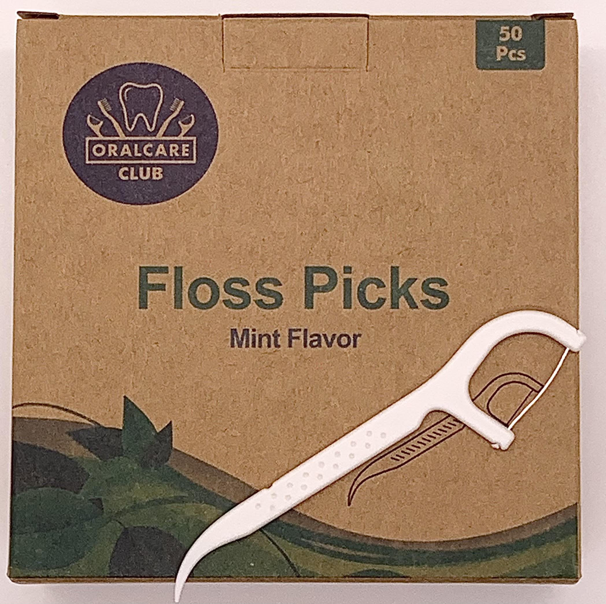 Biodegradable, corn starch, flossers. 50 per box (2-Pack)