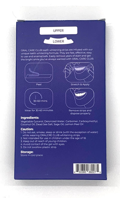 Regular strength, Oral Care Club, All-Natural Teeth Whitening Strips